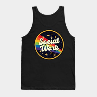 Social Work // Rainbow In Space Vintage Style Tank Top